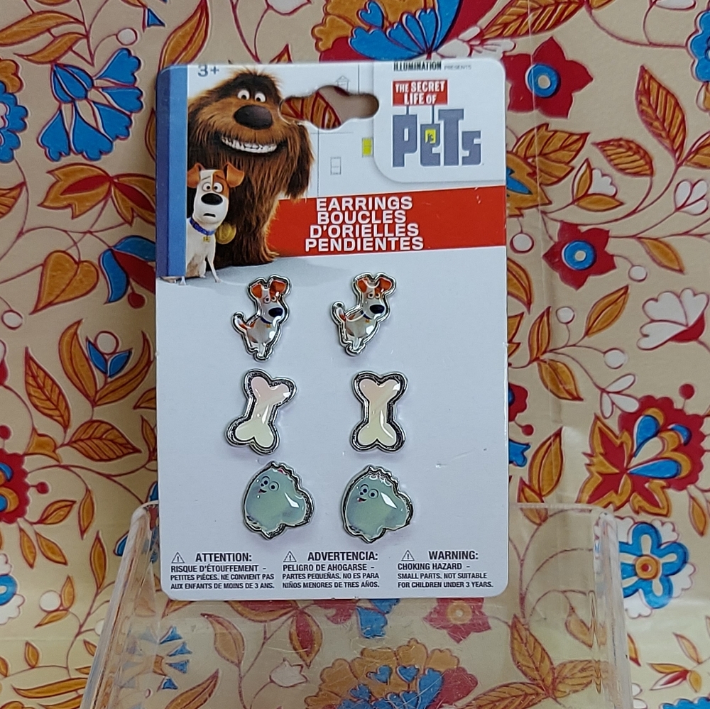Brand new Earrings The Secret Life of Pets Dog Bone